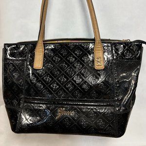 Guess Black and Tan Handbag